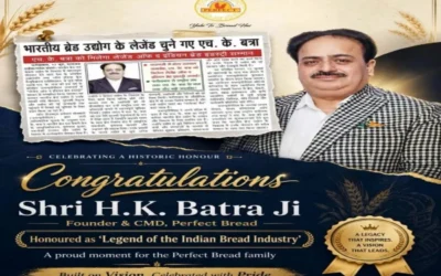 Sh. H.K. Batra Ji Honoured as a Legend in the Bakery Industry at National Level