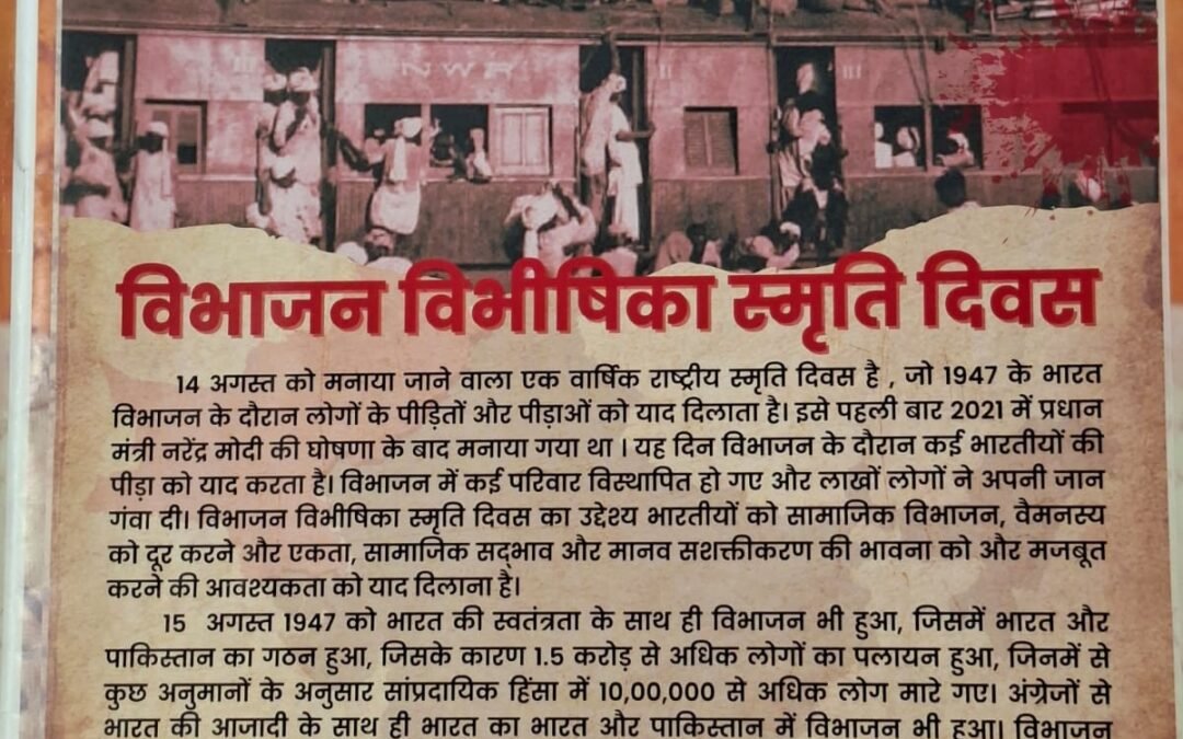 2024 में प्रकाशित “विभाजन विभीषिका स्मृति” पत्रिका की स्मृतियां